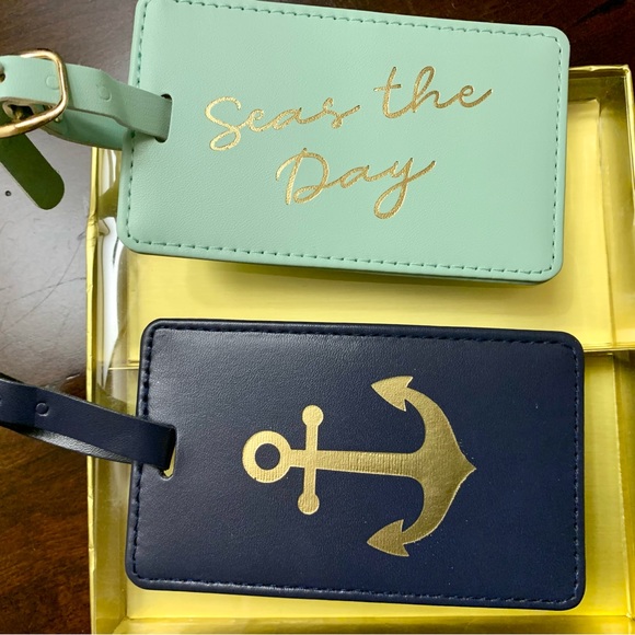 NWT FUN LUGGAGE TAGS FOR THE CRUISER. GIFT BOXED. 4.4” X 2 3/4. ATTACH W/BUCKLE - Picture 2 of 5